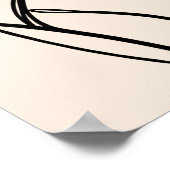 Doordacht meisje - Line Art Poster (Hoek)