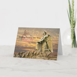 Doordacht religieuze ontwerp dat gebeden verzendt kaart