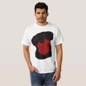 Doordacht rottweiler t-shirt (Voorkant volledig)