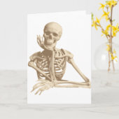 Doordacht skelet kaart (Gele Bloem)