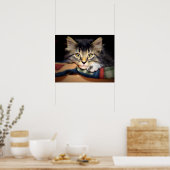 Doordacht tablet Kitten Poster (Keuken)