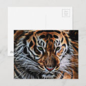 Doordacht tijger briefkaart (Voorkant / Achterkant)