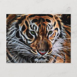 Doordacht tijger briefkaart