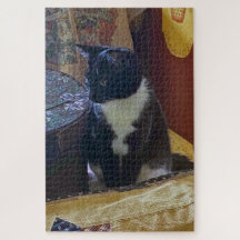 Doordacht Tuxedo Cat Jigzaag Puzzle