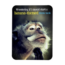 Doordachte aap die grappig citaat denkt magneet