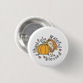 Doordachte dankbare gezegende Thanksgiving Grappig Ronde Button 3,2 Cm (Voorkant /achterkant)
