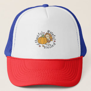 Doordachte dankbare gezegende Thanksgiving Grappig Trucker Pet