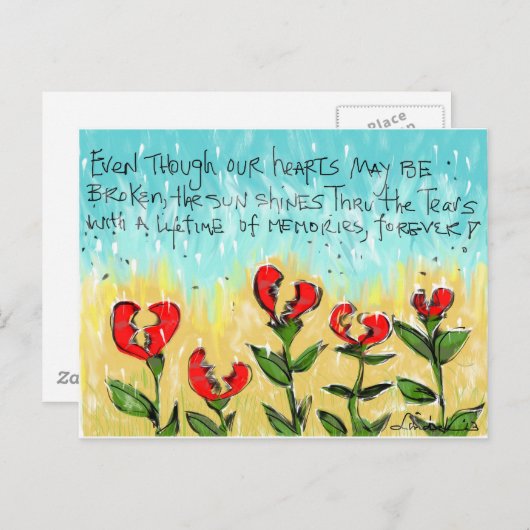 Doordachte en creatieve sympathiekaart briefkaart (Voorkant / Achterkant)