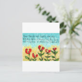 Doordachte en creatieve sympathiekaart briefkaart (Staand voorkant)