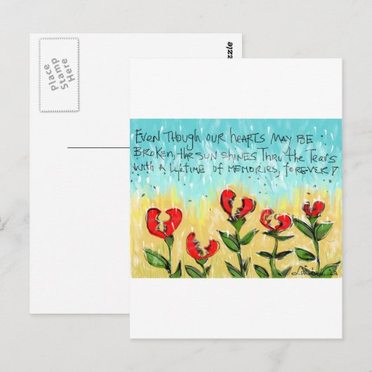 Doordachte en creatieve sympathiekaart briefkaart (Voorkant / Achterkant)