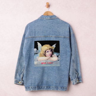 DOORDACHTE ENGEL AANGEPASTE NAAM JEAN JACKET