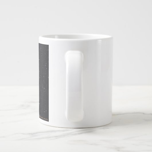 Doordachte herinnering met een hartvormig maanjumb grote koffiekop (Achterkant)