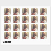 Doordachte Jezus Christus Briefpapier Envelop Vierkante Sticker (Vel)