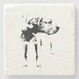 Doordachte labrador – rustige charme stenen onderzetter