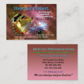 Doordachte vlinder vertrouwende verzorger visitekaartje (Voorkant / Achterkant)