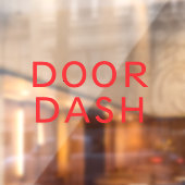 Doordash Levering Driver Car Window Decal (Vel 2)