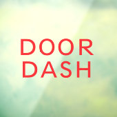 Doordash Levering Driver Car Window Decal (Vel 3)