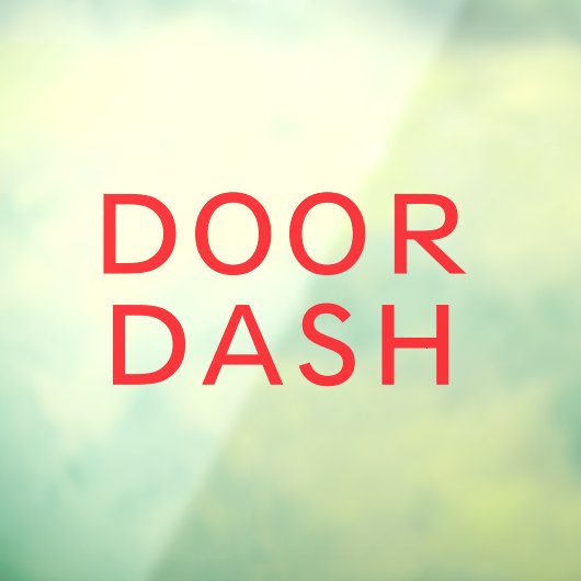 Doordash Levering Driver Car Window Decal (Vel 3)