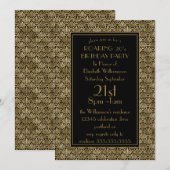 Doordat de 20-jarige feestdag een zwart kunstdeco kaart (Voorkant / Achterkant)