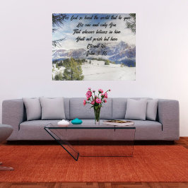 Doordat God de Wereld Zo Liefde Strak Gespan Canva Canvas Afdruk