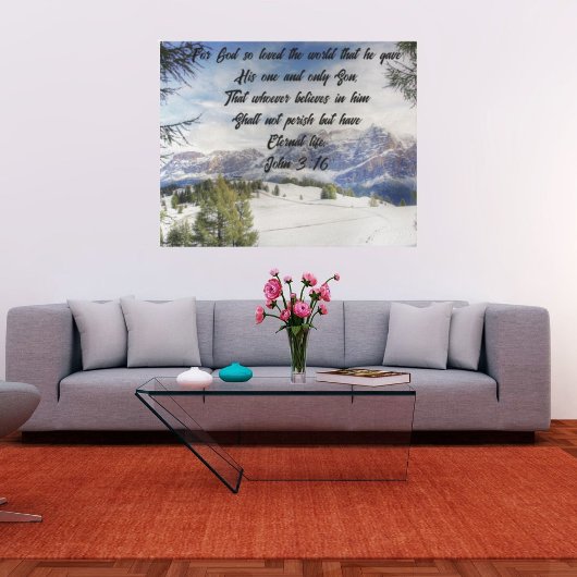 Doordat God de Wereld Zo Liefde Strak Gespan Canva Canvas Afdruk