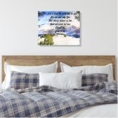 Doordat God de Wereld Zo Liefde Strak Gespan Canva Canvas Afdruk (Insitu (Slaapkamer))