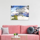 Doordat God de Wereld Zo Liefde Strak Gespan Canva Canvas Afdruk (Insitu (Woonkamer))