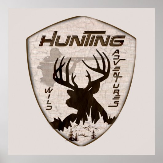 Doordat jachtavonturen tapijt zijn van acryldruk poster (Voorkant)