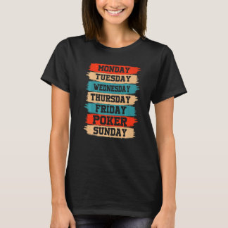 Doordeweeks werk maandag woensdag vrijdag zaterdag t-shirt