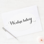 Doordeweekse Stickers: woensdag Ovale Sticker (Envelop)