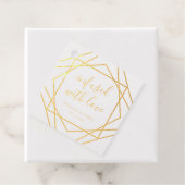 Doordrenkt met Liefde gouden folie Bedankjes Labels (Met doos)