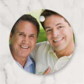 Doordrenkt met liefde homohuwelijk met foto bedankjes labels (Achterkant)