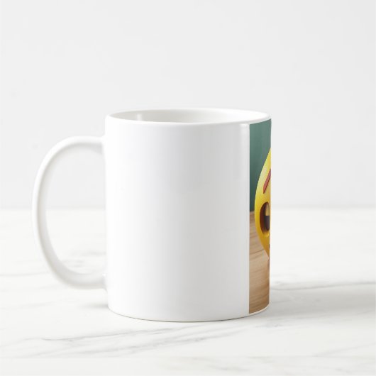 "Doordrenkt van eenvoud: de emoji van de theekop" Koffiemok (Links)