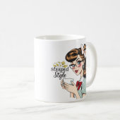 Doordrenkt van stijl Glamoureuze Retro Tea Drinker Koffiemok (Voorkant rechts)