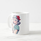 Doordrenkt van stijl Glamoureuze Retro Tea Drinker Koffiemok (Voorkant links)