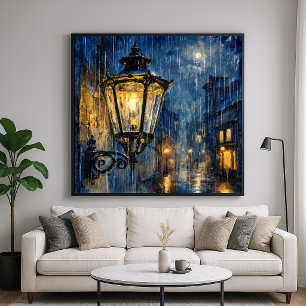 Doordrenkte Lantaarn - Pastel Impressionistische S Poster