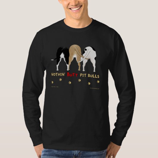 Doordringende buikpitbulls donker Shirt (Voorkant)