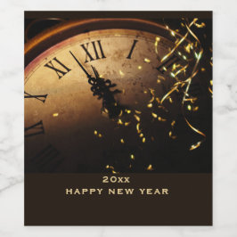 Doordringende klok, nieuwe jaren oud wijn etiket