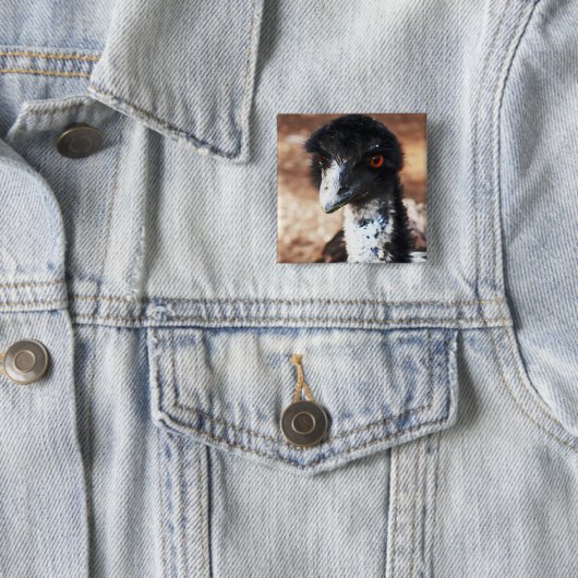 Doordringende ogen van de outback vierkante button 5,1 cm (In situ)