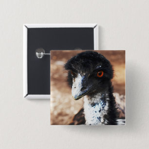 Doordringende ogen van de outback vierkante button 5,1 cm