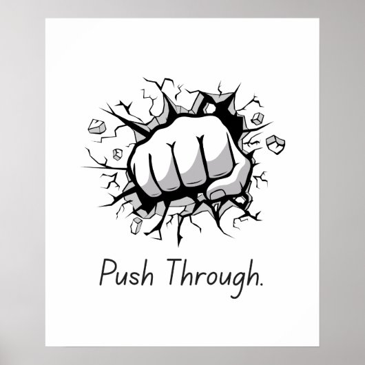 Doordrukken – Motivatie Poster (Voorkant)