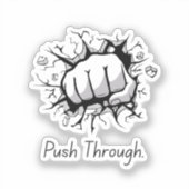 Doordrukken – Sterkte Sticker (Voorkant)