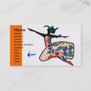 Doordrukkleurig waterverf visitekaartje