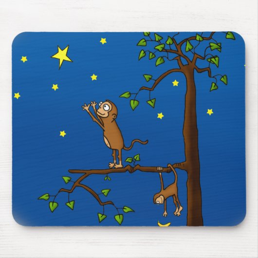 Doorgaan met het bereiken van aap Mousepad Muismat (Voorkant)