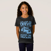 Doorgaan met reizen 18 Wheeler Blue T-Shirt (Voorkant volledig)
