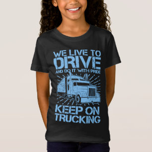 Doorgaan met reizen 18 Wheeler Blue T-Shirt