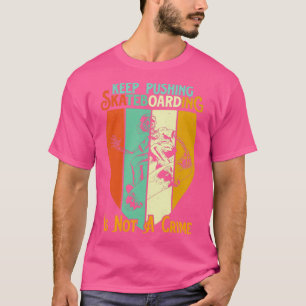 Doorgaan met skateboarden is geen misdaad Skull sk T-shirt