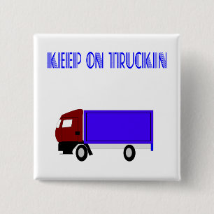 Doorgaan met transportwerk vierkante button 5,1 cm