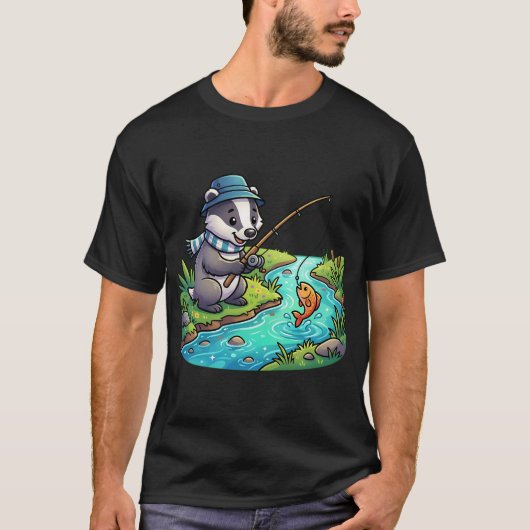 Doorgaan met vissen t-shirt (Voorkant)