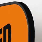 Doorgaan met waarschuwingsteken pickleball paddle (Links Detail)